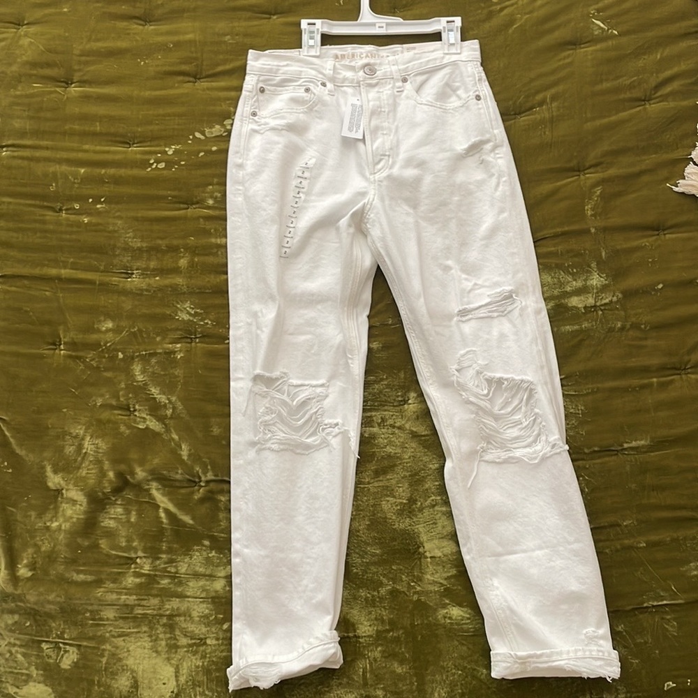 NWT Size 2 Regular 90’s Boyfriend White Washed